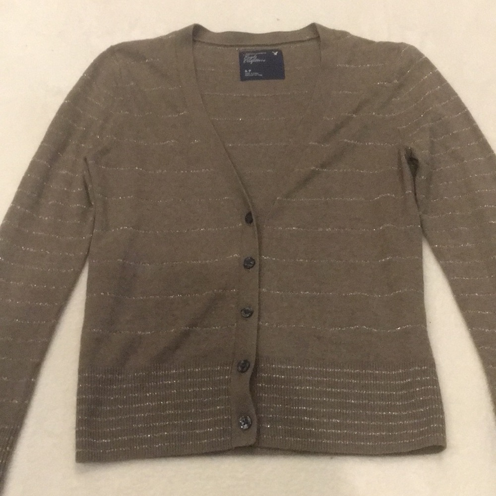 Brown, silver stripes